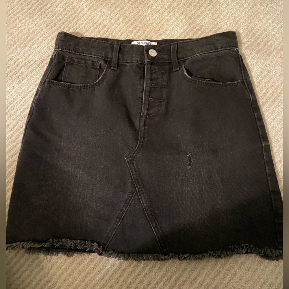 black denim kids skirt